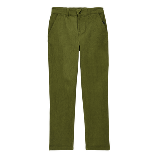 Boys Chino Pants Solid Cachi vista frontale