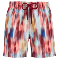 Men Swim Trunks Ultra-light and Packable Ikat Flowers Multicolor front view