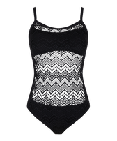 Costume intero donna in pizzo Nero vista frontale