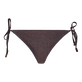 Braguita de bikini con tiras anudadas en los laterales y estampado Changeant Shiny para mujer Burgundy vista frontal