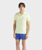 Men Cotton Polo Solid Macaroon front worn view