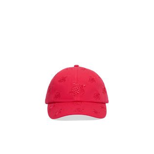 Embroidered Cap Turtles All Over Gooseberry red details view 4