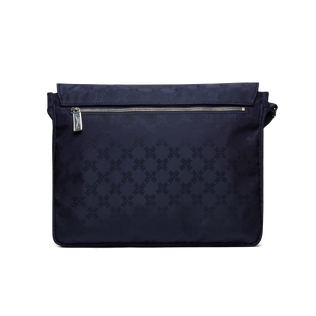 Bolso con estampado de jacquard Turtle Dance unisex Azul marino vista trasera