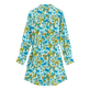 Robe Chemise en coton femme Butterflies Lagon vue de dos