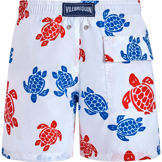 Bañador con estampado Tortues Multicolores para niño Blanco vista trasera