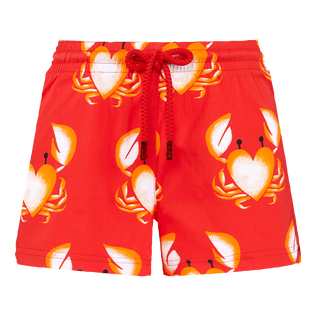Women Swim Short St Valentine 2020- Vilebrequin x Giriat Medicis red front view