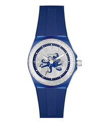 Reloj de silicona con estampado Octopus Azul marino vista frontal