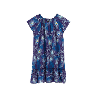 Eyes of the wind Kleid für Mädchen aus Baumwolle Midnight Rückansicht