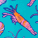 Men Long Ultra-light and packable Swim Shorts Crevettes et Poissons Curacao 