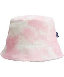 Cappello da pescatore Tie and Dye bambini Rosa arancione vista frontale