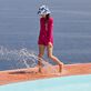 Kids Rashguard Textured Solid Fuchsia details view 2