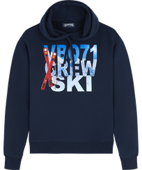 Men Others Printed - Men Cotton Hoodie Sweatshirt Ski, Navy front view