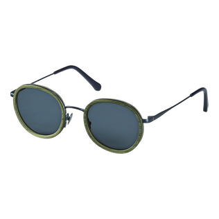 Gafas de sol unisex blancas de madera - VBQ x Shelter Olivier vista trasera