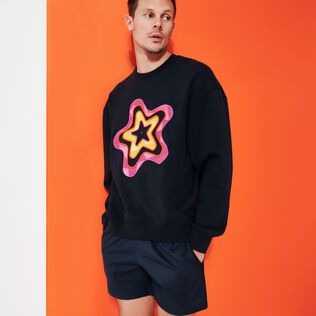 Sweatshirt en coton homme Stars Gift Bleu marine vue de détail 5