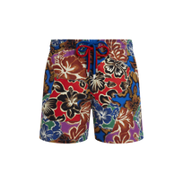Men Swim Shorts Hawain Patchwork - VBQ x Palm Angels Celestial 正面图