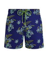 Bañador con bordado Flowers Power para hombre Midnight vista frontal