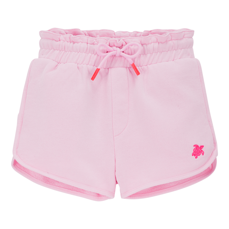 Girls Cotton Shorts Solid - Ginette - Pink
