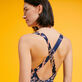 Sweet Blossom Badeanzug für Damen Marineblau Details Ansicht 1