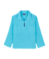 Men Linen Vareuse Solid Santorini front view
