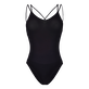 女士第二肌肤效果连体泳衣 Black 正面图