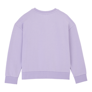 Girls Round-Neck Sweatshirt Lilac back view
