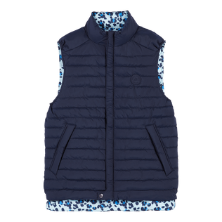 Chaqueta unisex reversible con estampado Turtles Leopard Thalassa detalles vista 3