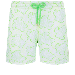 Men Swim Trunks Embroidered 2017 Tortues Hypnotiques - Limited Edition Lemongrass front view