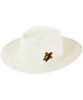 Women Natural straw hat solid Sand front view