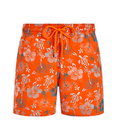 Men Swim Shorts Embroidered Tropical Turtles - Limited Edition Albicocca vista frontale