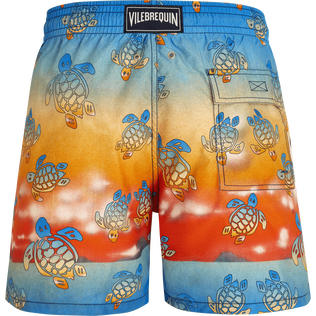 Bañador con estampado Ronde des Tortues Sunset para hombre de Vilebrequin x The Beach Boy Multicolores vista trasera