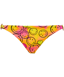 Women Bikini Bottom Midi brief Monsieur André - Vilebrequin x Smiley® Lemon front view