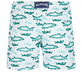 Men Embroidered Embroidered - Men Embroidered Swim Shorts Requins 3D - Limited Edition, Glacier back view
