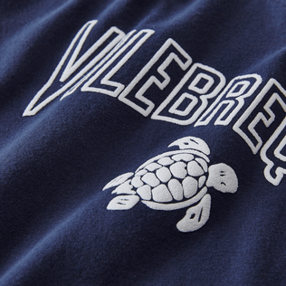 T-Shirt aus Bio-Baumwolle für Jungen Marineblau Details Ansicht 1