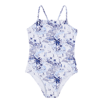 Girls One-piece Swimsuit Riviera Ink 正面图