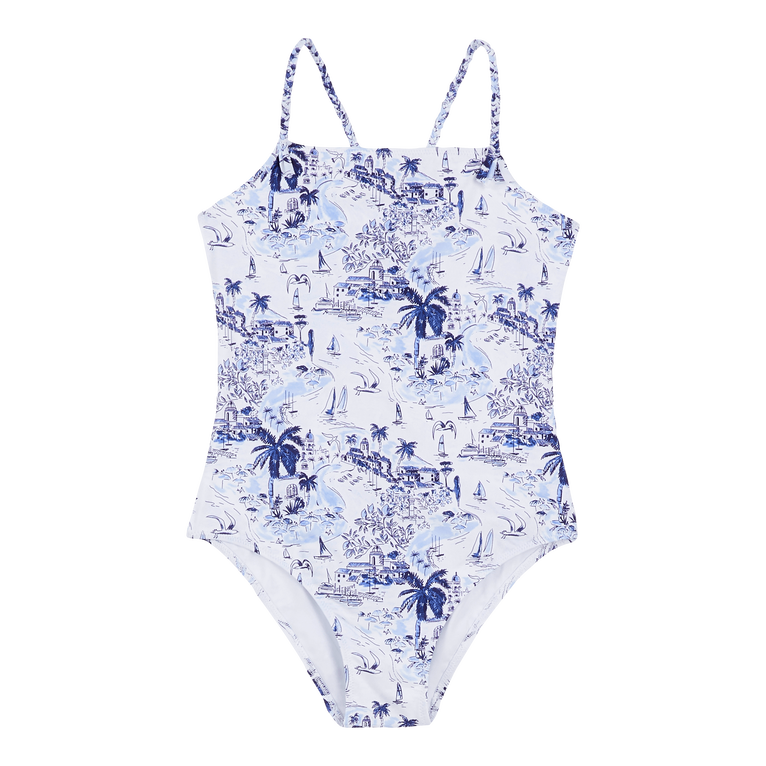 Girls One-piece Swimsuit Riviera - Swimming Trunk - Gom - Blue - Size 14 - Vilebrequin