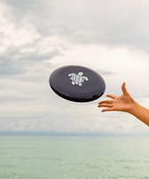 Frisbi Azul marino vista frontal desgastada