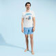 Malibu Lifeguard T-Shirt aus Baumwolle für Herren Off white Vorderseite getragene Ansicht