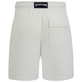 Bermudas de color liso para hombre y mujer Blanco tiza vista trasera