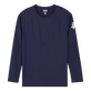 Einfarbiges Rashguard für Herren Marineblau Vorderansicht