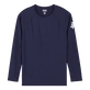 Camiseta térmica de color liso para hombre Azul marino vista frontal