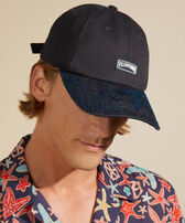 Men Printed Cap Starlettes Bicolores Dark denim w1 front worn view