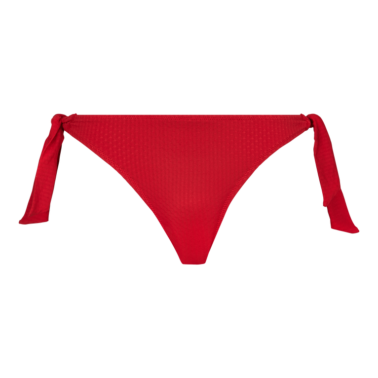 Bas De Maillot De Bain Mini Slip Femme Plumetis - Flamme - Rouge