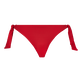 Women Side Tie Bikini Bottom Plumetis Moulin rouge front view