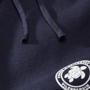 Kids Cotton Joggers Pants Solid Navy details view 1