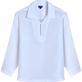 Linen Peajacket Solid- Vilebrequin x Ines de la Fressange White front view