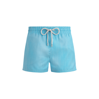 Men Wool Swim Shorts Micro Rayures Tailoring Blue topaz front view
