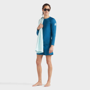 Bañador de color liso para hombre Peacock detalles vista 1