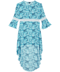 Mujer Autros Estampado - Women Dress Flowers Tie & Dye, Azul marino vista frontal