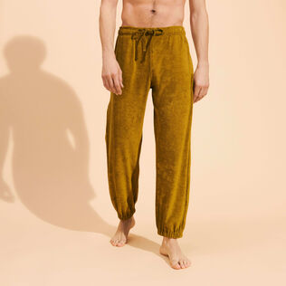Unisex Terry Pants Solid Bark details view 1