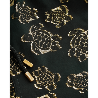 Men Swim Trunks Ronde des tortues Jacquard Black details view 1